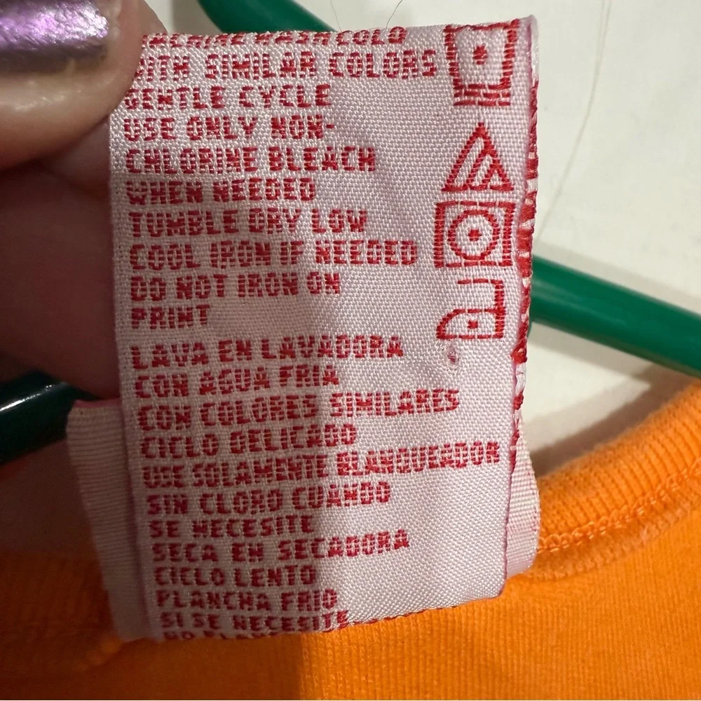 2007 Strawberry Shortcake Vibrant Orange/Pink Baby Romper Embroidered Size 24 Mo